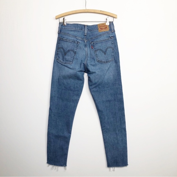 Levi’s wedgie skinny raw hem high rise, button fly jeans - Picture 2 of 9